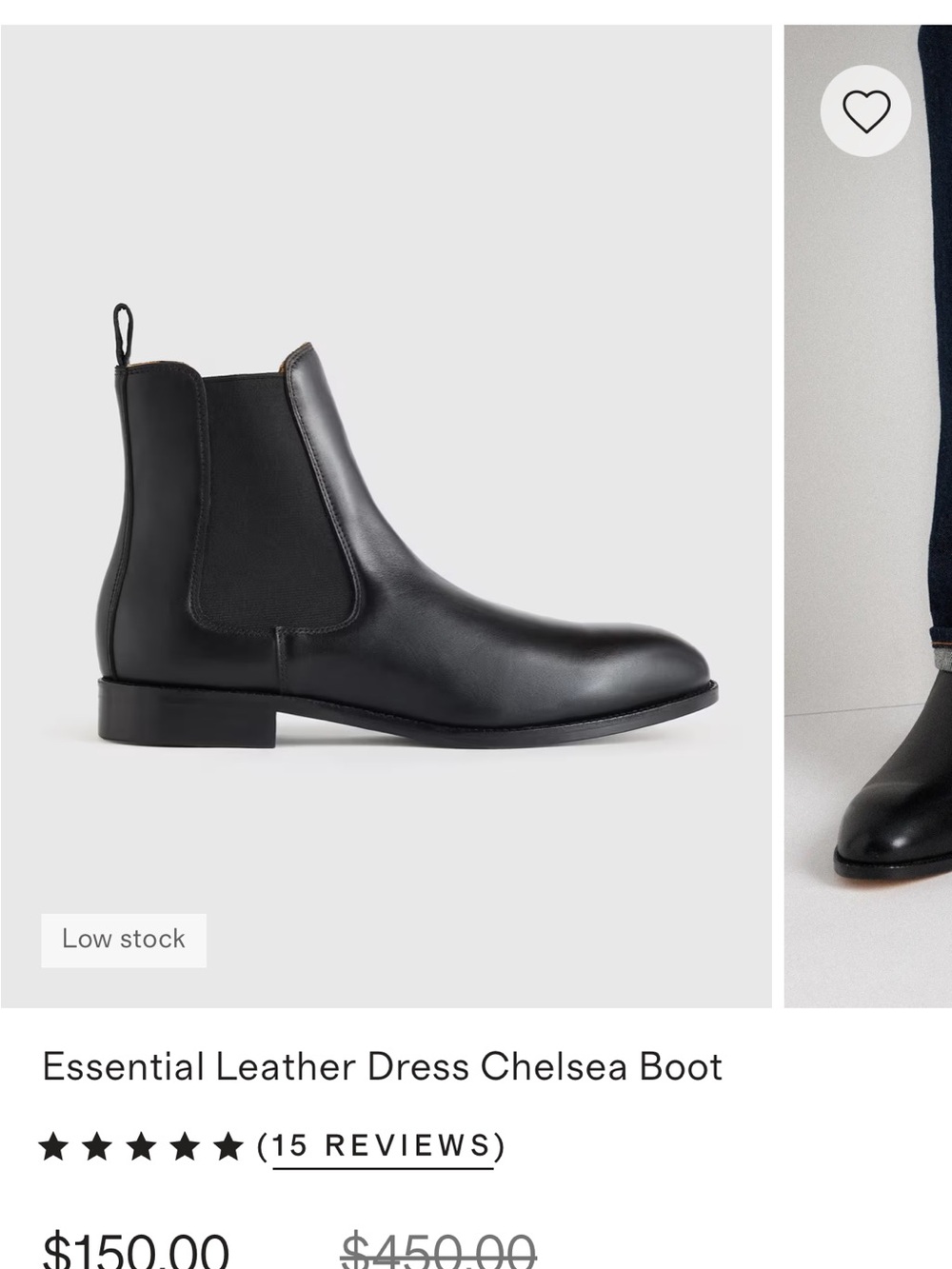 Quince Men's Black Leather Chukka Chelsea Boots